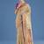 Beige color faux banarasi tissue silk paithani woven saree