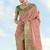 Light pink color faux banarasi tissue silk paithani woven saree