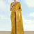 Mustard color paisley zari woven faux banarasi tissue silk saree