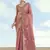 Light pink color paisley zari woven faux banarasi tissue silk blend saree