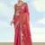 Red color paisley zari woven faux banarasi tissue silk saree