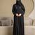 Black Satin Black Abaya Burqa with Hijab Islamic Wear with Hand Work Loose Fit Burqa