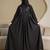 Black Satin Black Abaya Burqa with Hijab Islamic Wear with Hand Work Loose Fit Burqa