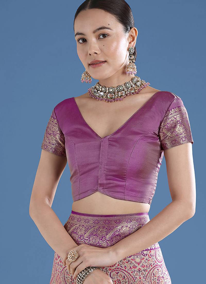 Beige faux banarasi silk saree with traditional paisley weaves