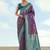 Purple faux banarasi silk saree with traditional paisley weaves