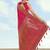 Rani pink faux banarasi satin silk saree with zari border and butti work