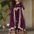 Gorgeous Purple Sequins Embroidered Georgette Gown With Dupatta
