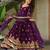 Gorgeous Purple Sequins Embroidered Georgette Gown With Dupatta