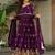 Gorgeous Purple Sequins Embroidered Georgette Gown With Dupatta