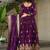 Gorgeous Purple Sequins Embroidered Georgette Gown With Dupatta