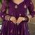 Gorgeous Purple Sequins Embroidered Georgette Gown With Dupatta