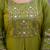 olive Color Embroidery Sequins with Hand Work Viscose Silk Kurta pant Set