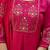 Rani Pink Color Embroidery Sequins with Hand Work Viscose Silk Kurta pant Set