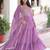Beautiful Purple Zari Embroidered Georgette Gown With Dupatta