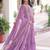 Beautiful Purple Zari Embroidered Georgette Gown With Dupatta