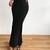black polyester maxi dress with slim fit bodycon design