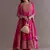 Pink Chinnon Silk Heavy Embroidery Work Designer Party wear Gown