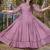 Onion pink reyon digital print designer gown for festive