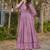 Onion pink reyon digital print designer gown for festive