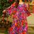 Multi color georgette digital print designer gown for festive