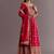 Red Chinnon Silk Heavy Embroidery Work Designer Party wear Gown