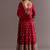 Red Chinnon Silk Heavy Embroidery Work Designer Party wear Gown