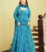 Rama georgette digital print designer gown for festive