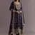 Blue Chinnon Silk Heavy Embroidery Work Designer Party wear Gown
