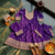 Purple Chinnon Silk Heavy Embroidery Work Party wear Gown