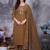 Brown Color Embroidery Thread With Hand Work Roman Silk Kurta pant Set