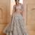 Light Gray net sequin embroidered lehenga set with choli and dupatta