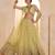 Lemon Yellow net sequin embroidered lehenga set with choli and dupatta