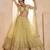 Lemon Yellow net sequin embroidered lehenga set with choli and dupatta
