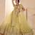 Lemon Yellow net sequin embroidered lehenga set with choli and dupatta