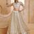 Off White net sequin embroidered lehenga set with choli and dupatta