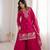 hot pink embroidered kurta with sharara & dupatta
