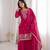 hot pink embroidered kurta with sharara & dupatta