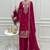 hot pink embroidered kurta with sharara & dupatta