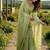 pastel green designer sharara set