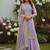 lavender embroidered traditional suit with sheer dupatta