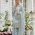 powder blue embroidered suit with dupatta