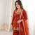dark orange embroidered kurta with sharara