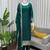 emerald green eid festive suit with embellished dupatta