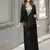 black embroidered kaftan set