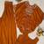 burnt orange embroidered kaftan set
