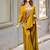 mustard embroidered kaftan set