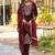 maroon velvet embroidered suit with dupatta