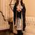 black georgette embroidered suit