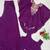 plum purple embroidered kaftan set