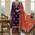 royal purple & red embroidered sharara set